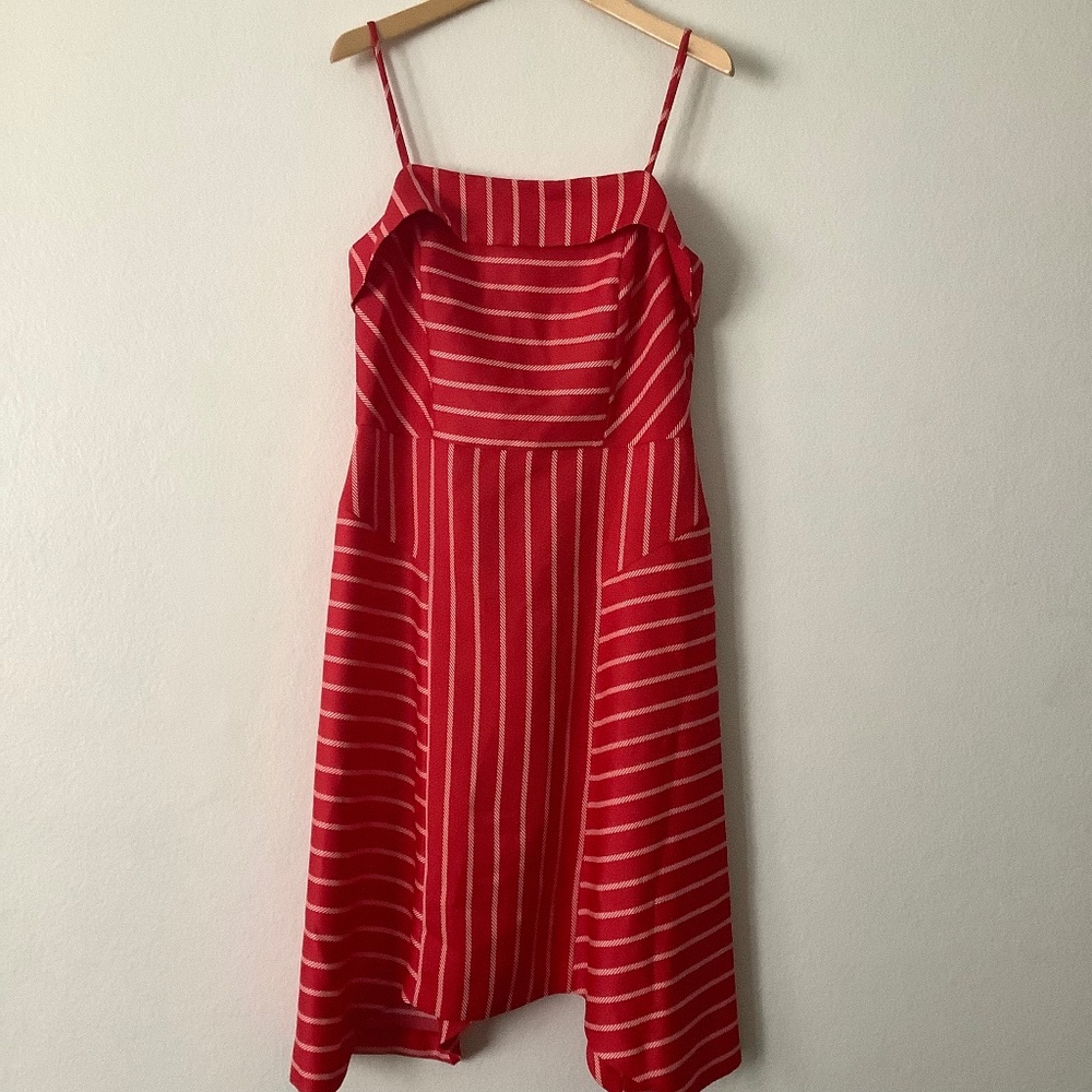 New Banana Republic Red Stripped Dress Size 4